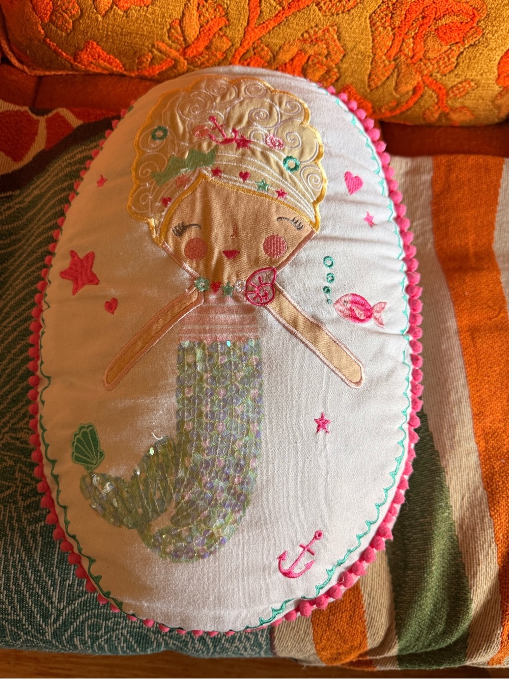 Cute mermaid pillow